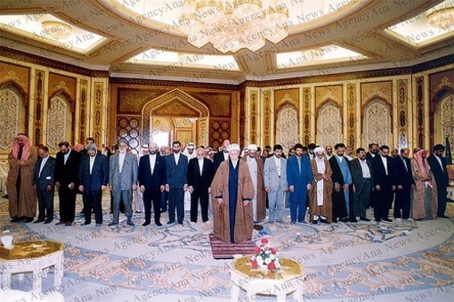 نماز جماعت مجلس شورای سعودی به امامت هاشمی رفسنجانی